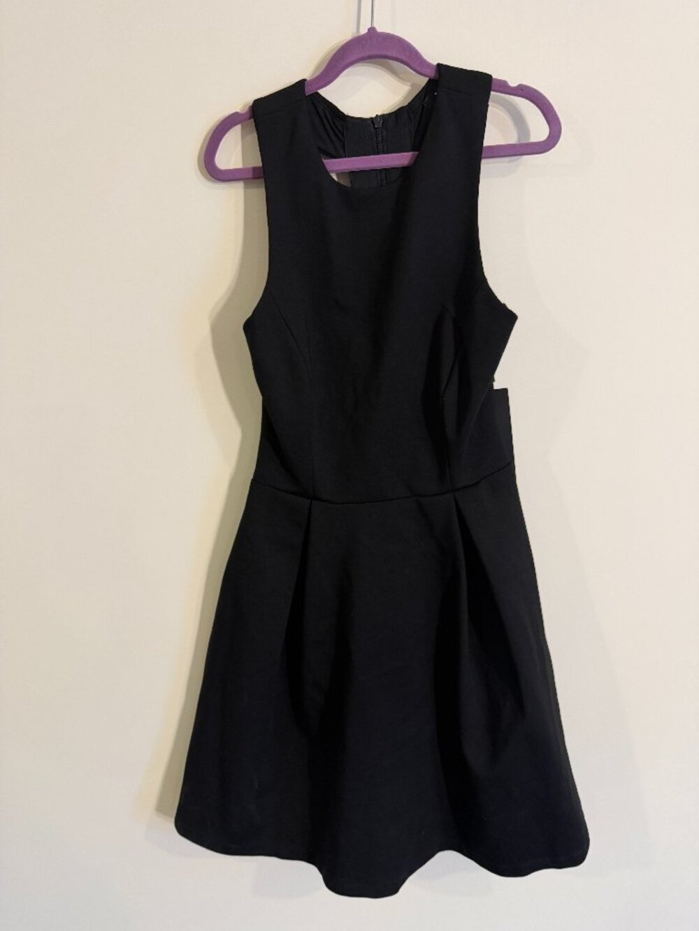 Lulus Cutout and About Black Skater Dress NWT XS Open Back